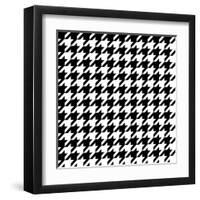 Fabric Pattern Black and White-null-Framed Art Print