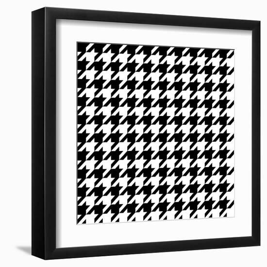 Fabric Pattern Black and White-null-Framed Art Print