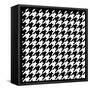 Fabric Pattern Black and White-null-Framed Stretched Canvas