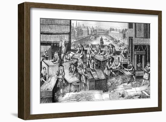 Fabric Printing During the Reign of Louis XVI of France, 18th Century (1882-188)-J Guillaume-Framed Giclee Print
