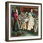 "Fabric Store," May 22, 1948-Constantin Alajalov-Framed Premium Giclee Print