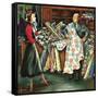 "Fabric Store," May 22, 1948-Constantin Alajalov-Framed Stretched Canvas