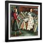 "Fabric Store," May 22, 1948-Constantin Alajalov-Framed Giclee Print