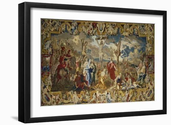 Fabric Tapestry Exhibited in Central Aisle of Santa Maria Maggiore Basilica-null-Framed Giclee Print