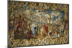 Fabric Tapestry Exhibited in Central Aisle of Santa Maria Maggiore Basilica-null-Mounted Giclee Print