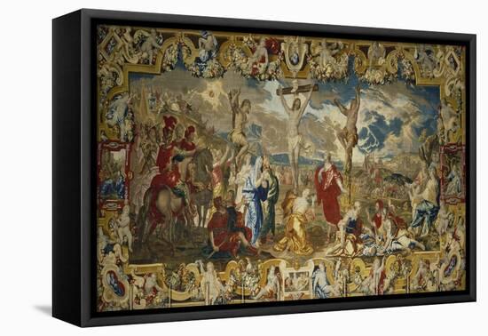 Fabric Tapestry Exhibited in Central Aisle of Santa Maria Maggiore Basilica-null-Framed Stretched Canvas