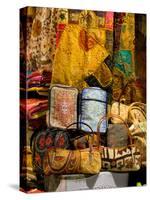 Fabrics for Sale, Vendor in Spice Market, Istanbul, Turkey-Darrell Gulin-Stretched Canvas