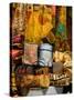 Fabrics for Sale, Vendor in Spice Market, Istanbul, Turkey-Darrell Gulin-Stretched Canvas