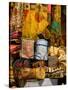 Fabrics for Sale, Vendor in Spice Market, Istanbul, Turkey-Darrell Gulin-Stretched Canvas