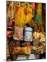 Fabrics for Sale, Vendor in Spice Market, Istanbul, Turkey-Darrell Gulin-Mounted Photographic Print