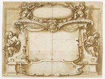 Michelangelo Presenting Model of Building of Rota Court in Giulia Street to Pope Julius III-Fabrizio Boschi-Giclee Print