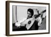 Fabrizio De André Playing the Lute-Walter Mori-Framed Giclee Print