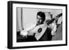 Fabrizio De André Playing the Lute-Walter Mori-Framed Giclee Print