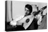 Fabrizio De André Playing the Lute-Walter Mori-Stretched Canvas