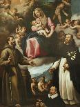 Our Lady of Graces with Saints Francis of Assisi-Fabrizio Santafede-Giclee Print