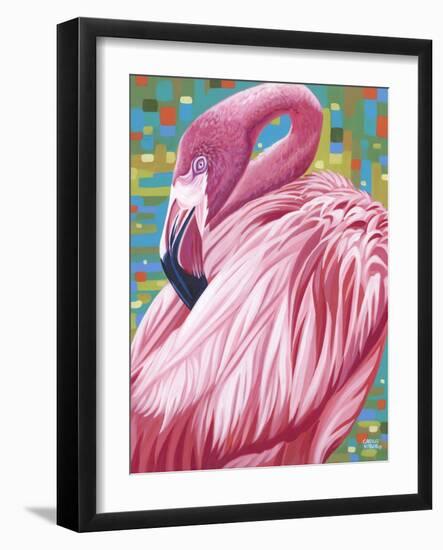 Fabulous Flamingos II-Carolee Vitaletti-Framed Art Print