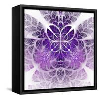 Fabulous Fractal Pattern in Purple-velirina-Framed Stretched Canvas