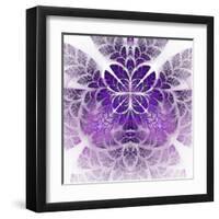 Fabulous Fractal Pattern in Purple-velirina-Framed Art Print