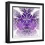 Fabulous Fractal Pattern in Purple-velirina-Framed Art Print