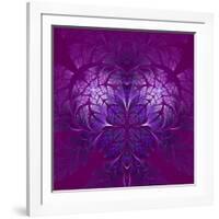 Fabulous Fractal Pattern in Purple-velirina-Framed Art Print