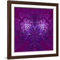 Fabulous Fractal Pattern in Purple-velirina-Framed Art Print