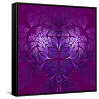 Fabulous Fractal Pattern in Purple-velirina-Framed Stretched Canvas