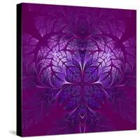 Fabulous Fractal Pattern in Purple-velirina-Stretched Canvas