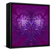 Fabulous Fractal Pattern in Purple-velirina-Framed Stretched Canvas