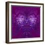 Fabulous Fractal Pattern in Purple-velirina-Framed Art Print