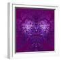 Fabulous Fractal Pattern in Purple-velirina-Framed Art Print