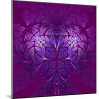Fabulous Fractal Pattern in Purple-velirina-Mounted Premium Giclee Print