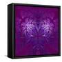 Fabulous Fractal Pattern in Purple-velirina-Framed Stretched Canvas