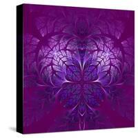 Fabulous Fractal Pattern in Purple-velirina-Stretched Canvas