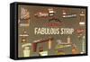 Fabulous Strip, Las Vegas Hotel Signs, Nevada-null-Framed Stretched Canvas