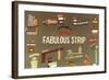 Fabulous Strip, Las Vegas Hotel Signs, Nevada-null-Framed Art Print