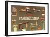 Fabulous Strip, Las Vegas Hotel Signs, Nevada-null-Framed Art Print