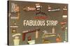 Fabulous Strip, Las Vegas Hotel Signs, Nevada-null-Stretched Canvas