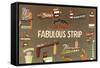Fabulous Strip, Las Vegas Hotel Signs, Nevada-null-Framed Stretched Canvas