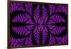 Fabulous Symmetric Pattern of the Leaves in Purple-velirina-Framed Art Print