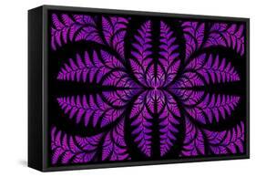 Fabulous Symmetric Pattern of the Leaves in Purple-velirina-Framed Stretched Canvas