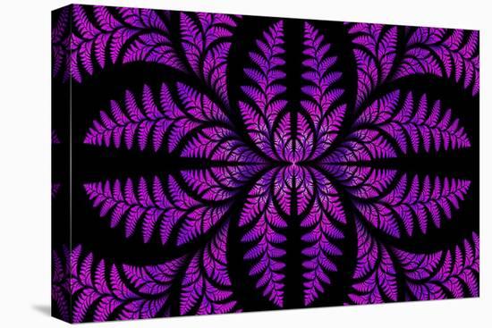 Fabulous Symmetric Pattern of the Leaves in Purple-velirina-Stretched Canvas