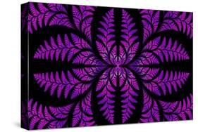 Fabulous Symmetric Pattern of the Leaves in Purple-velirina-Stretched Canvas