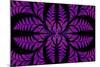 Fabulous Symmetric Pattern of the Leaves in Purple-velirina-Mounted Art Print