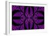 Fabulous Symmetric Pattern of the Leaves in Purple-velirina-Framed Art Print