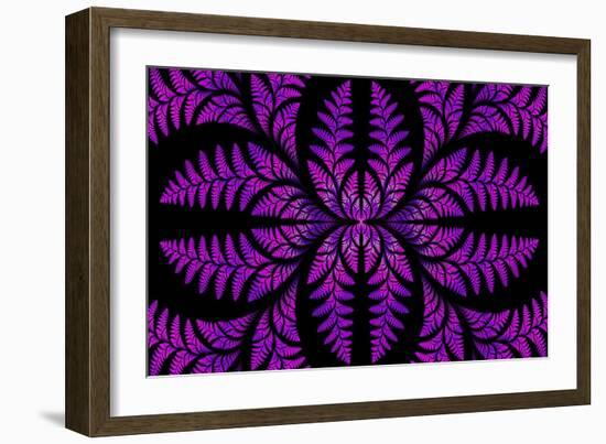 Fabulous Symmetric Pattern of the Leaves in Purple-velirina-Framed Premium Giclee Print