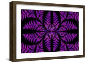 Fabulous Symmetric Pattern of the Leaves in Purple-velirina-Framed Premium Giclee Print