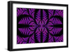 Fabulous Symmetric Pattern of the Leaves in Purple-velirina-Framed Premium Giclee Print