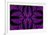 Fabulous Symmetric Pattern of the Leaves in Purple-velirina-Framed Art Print