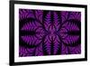 Fabulous Symmetric Pattern of the Leaves in Purple-velirina-Framed Art Print