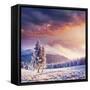 Fabulous Winter Landscape in the Mountains-standret-Framed Stretched Canvas